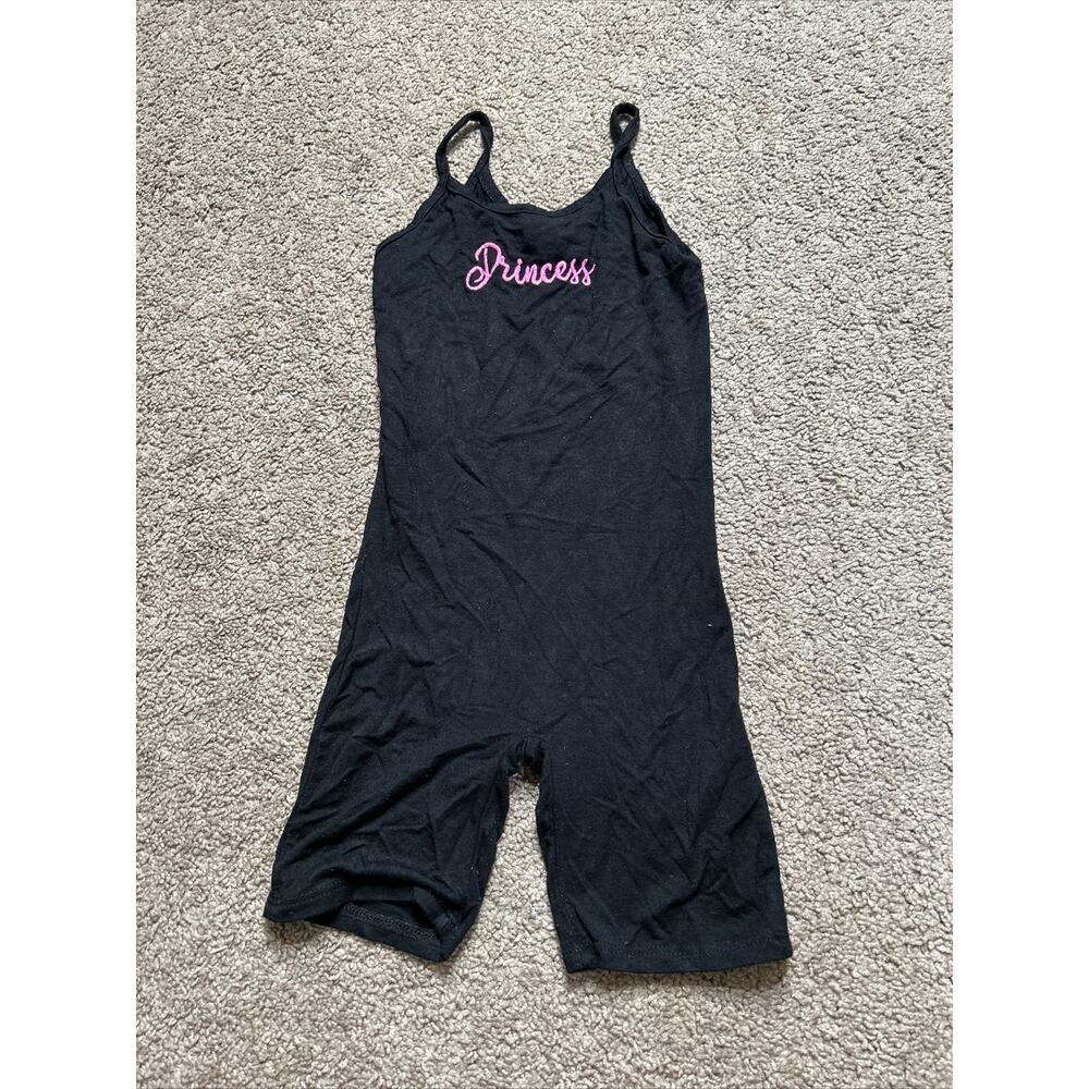 Fashion Nova Kids Girl’s Size 5 Princess Black Leotard Romper